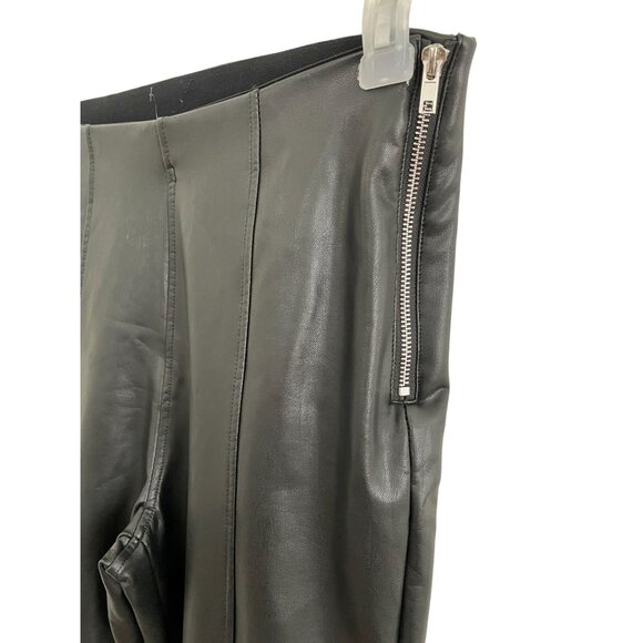 New Look Brand Tall Petite Black Faux Leather Tapered Pants Vegan, New, Sz 8 - Picture 4 of 6